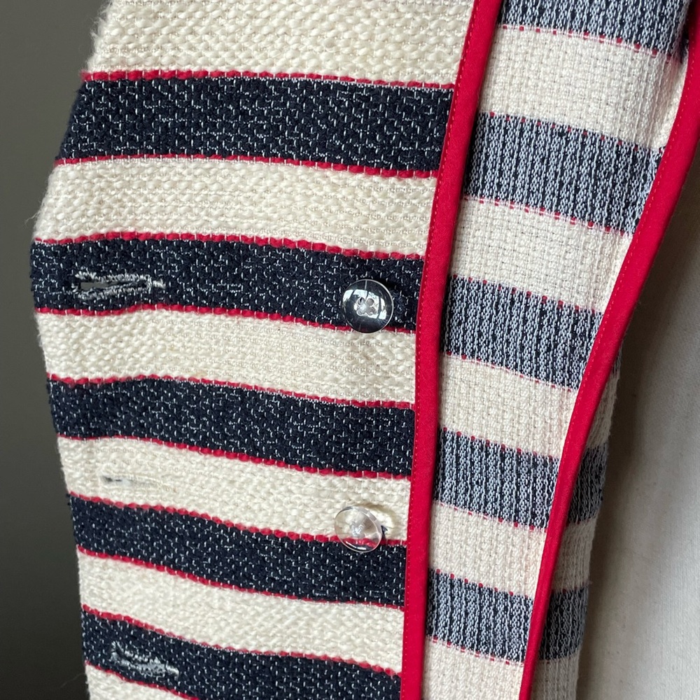 CAbi Navy and White Striped Blazer - Picture 5 of 6